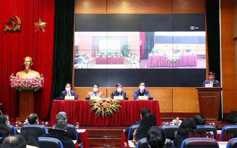Toàn cảnh buổi họp báo Năm Du lịch Quốc gia–Quảng Nam 2022. 