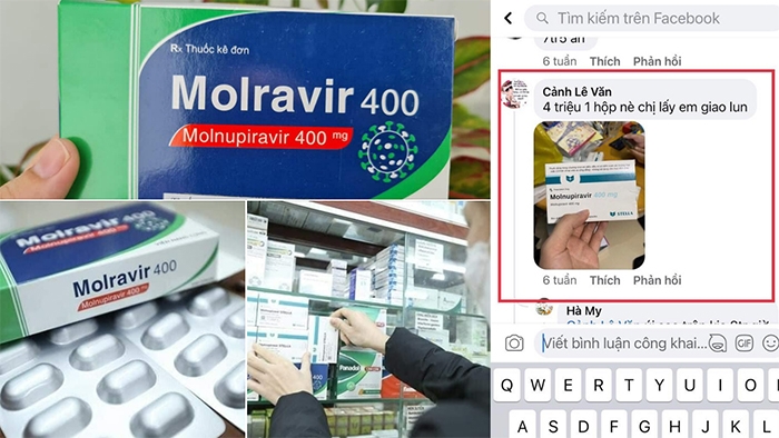Là thuốc kê đơn nhưng Molnupiravir được rao bán tràn lan trên mạng xã hội, có người rao bán với giá 4 triệu đồng/hộp