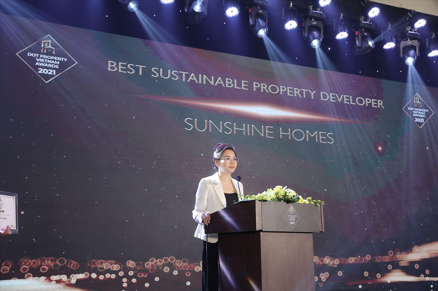 Bà Đỗ Thị Định - Tổng Giám đốc Sunshine Homes phát biểu tại sự kiện
