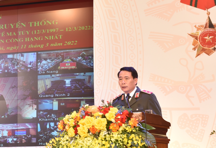Trung tướng Lê Quốc Hùng, Thứ trưởng Bộ Công an phát biểu tại Chương trình kỷ niệm