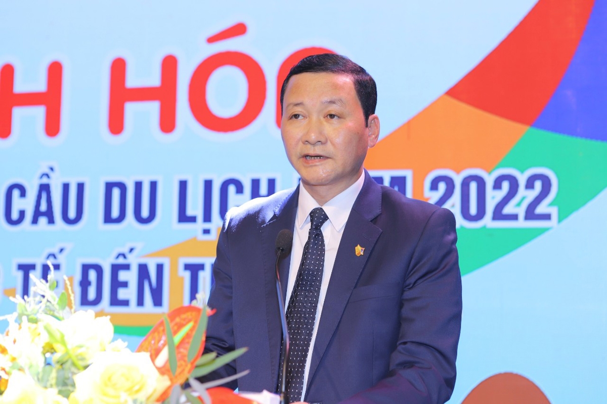 Phó Bí thư Tỉnh ủy, Chủ tịch UBND tỉnh Thanh Hóa Đỗ Minh Tuấn phát biểu tại Lễ công bố