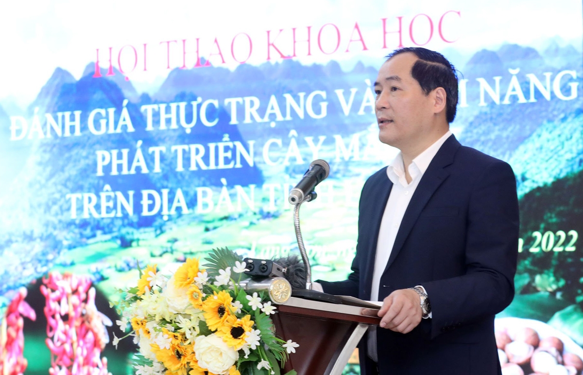 Ông Dương Xuân Huyên, Phó Chủ tịch Thường trực UBND tỉnh Lạng Sơn phát biểu tại Hội thảo