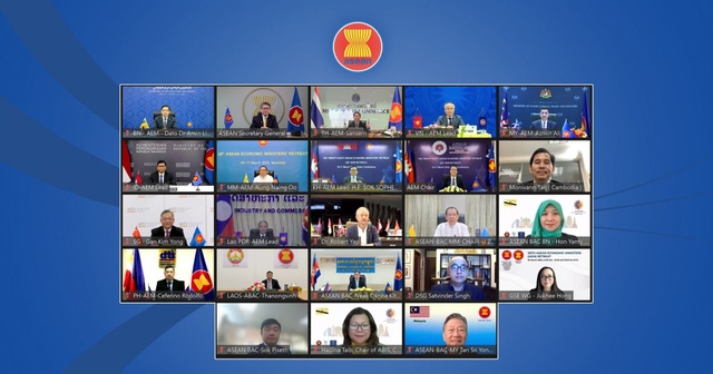 Hội nghị hẹp Bộ trưởng Kinh tế ASEAN lần thứ 28 được tổ chức theo hình thức trực tuyến. Ảnh: ASEN.org