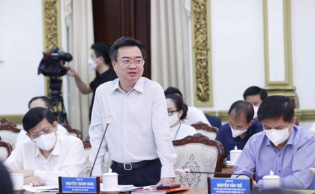 Bộ trưởng Bộ Xây dựng Nguyễn Thanh Nghị phát biểu (Ảnh Doãn Tuấn)