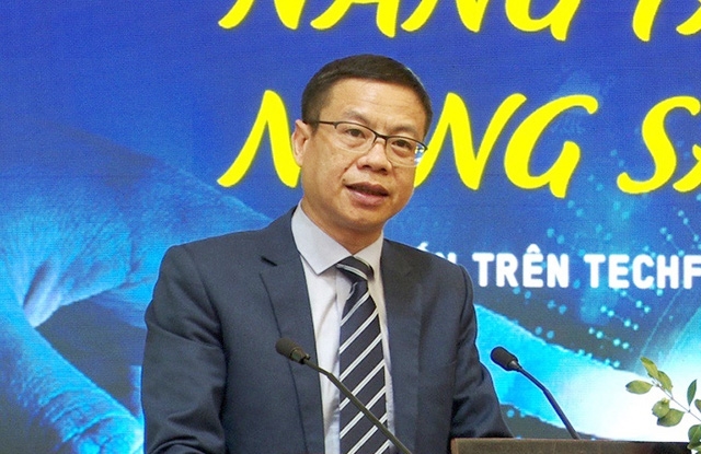 Li Chunding, Thứ trưởng Bộ Khoa học và Công nghệ: "Truy xuất nguồn gốc là giải pháp thúc đẩy tiêu thụ nông sản của nông dân thông qua nền tảng kỹ thuật số, tích hợp giá trị". Ảnh: VGP 