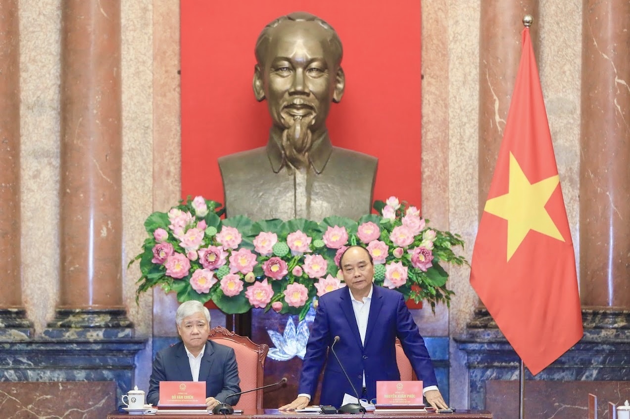 Chủ tịch nước Nguyễn Xuân Phúc phát biểu tại Hội nghị
