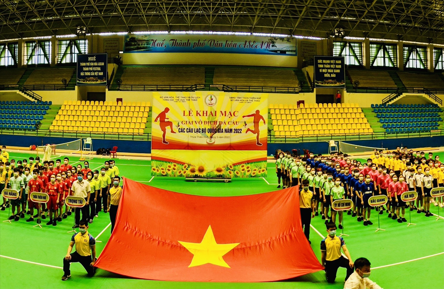 Lễ khai mạc Giải vô địch đá cầu các câu lạc bộ quốc gia năm 2022 (ảnh: svhtt.thuathienhue.gov.vn)