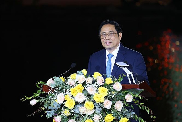 Thủ tướng Phạm Minh Chính chỉ rõ những "từ khóa" chủ đạo của du lịch Việt Nam trong năm 2022 và giai đoạn sắp tới sẽ là: Hòa bình, hợp tác, phát triển, xanh hóa, an toàn, thân thiện, số hóa, kết nối - Ảnh: VGP/Nhật Bắc