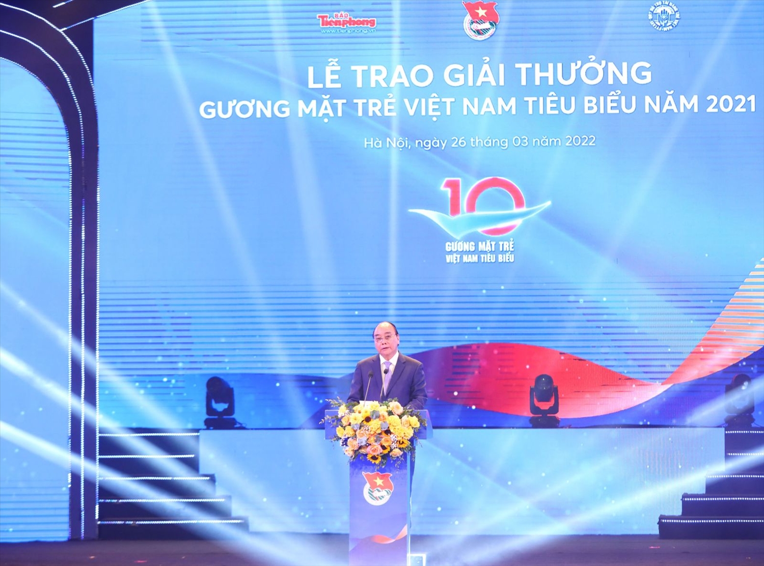 Chủ tịch nước Nguyễn Xuân Phúc phát biểu tại buổi lễ. Ảnh: VPCTN