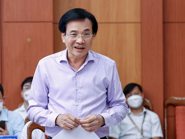 Bộ trưởng, Chủ nhiệm Văn phòng Chính phủ Trần Văn Sơn phát biểu tại cuộc làm việc (Ảnh: VGP/Nhật Bắc)