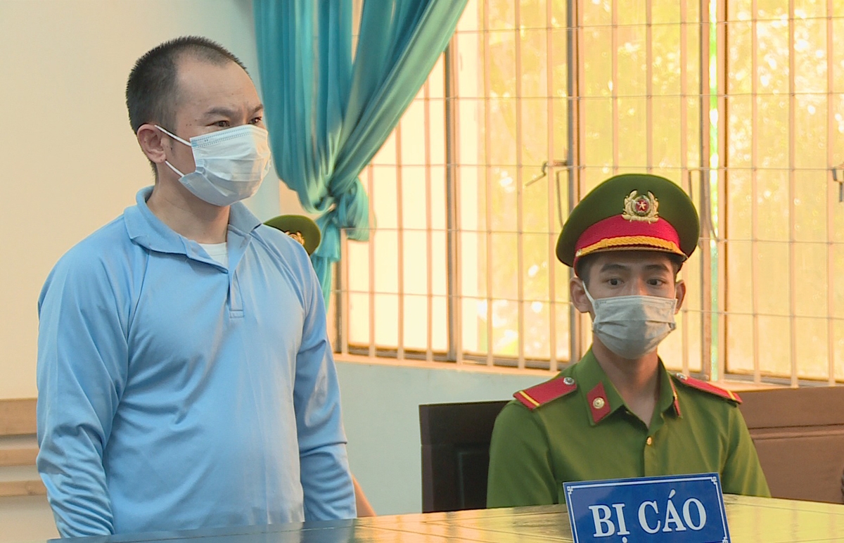 Bị cáo Nguyễn Quang Tân tại phiên xét xử