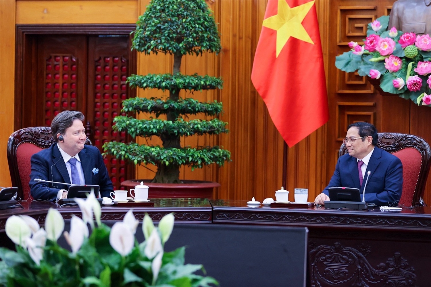 Thủ tướng đánh giá hợp tác khắc phục hậu quả chiến tranh là điểm sáng trong quan hệ Việt Nam - Hoa Kỳ, góp phần tăng cường xây dựng lòng tin giữa hai dân tộc. Ảnh: VGP/Nhật Bắc