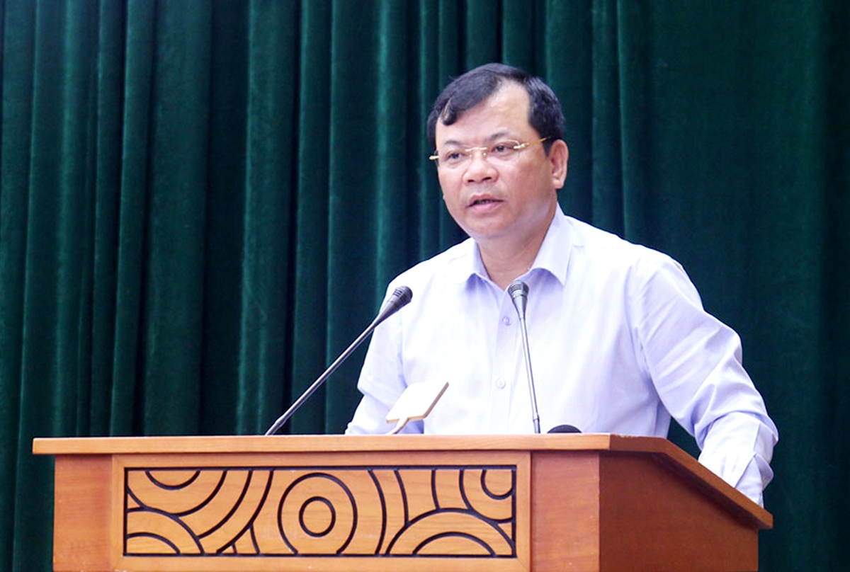 Ông Phan Thế Tuấn, Phó Chủ tịch UBND tỉnh Bắc Giang phát biểu tại Hội nghị
