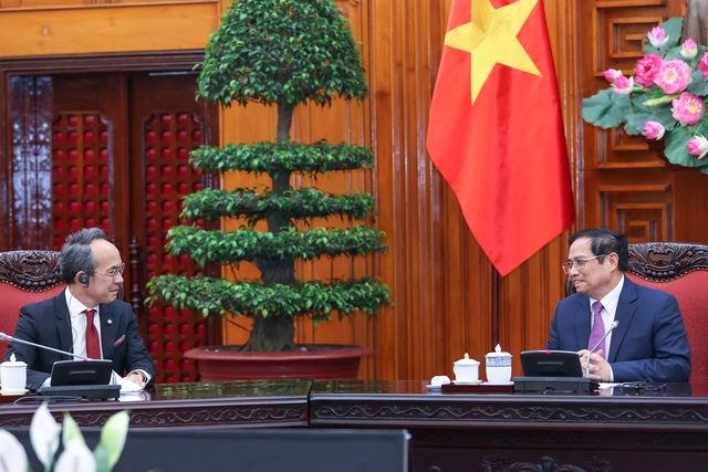 Thủ tướng khẳng định Việt Nam hoan nghênh, khuyến khích và tạo điều kiện thuận lợi cho doanh nghiệp Thái Lan đầu tư, kinh doanh tại Việt Nam vào các lĩnh vực Thái Lan có thế mạnh - Ảnh: VGP/Nhật Bắc