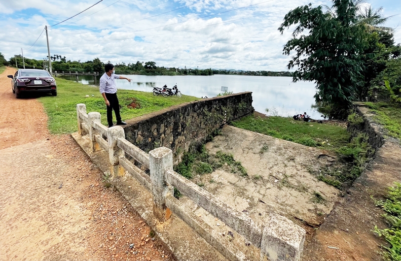 Hồ chứa nước Ea Tul 1 huyện Krông Ana có nhiều hạng mục xuống cấp cần sửa chữa