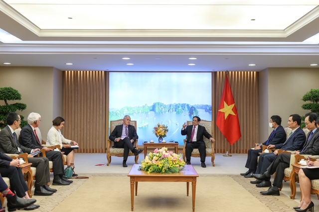 Thủ tướng đánh giá quan hệ đối tác chiến lược Việt Nam-Australia đang phát triển tốt đẹp, đi vào chiều sâu, thực chất và hiệu quả trên tất cả các lĩnh vực, trong đó có giáo dục-đào tạo - Ảnh: VGP/Nhật Bắc