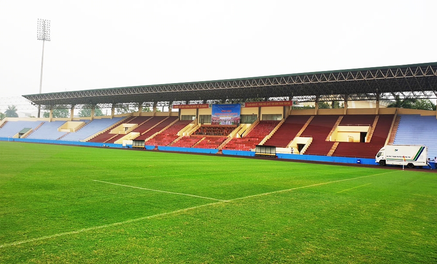 Sân Việt Trì (Phú Thọ) được nâng cấp chuẩn bị cho SEA Game 31, là nơi diễn ra các trận bóng đá của bảng A