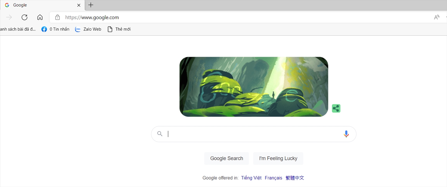 Hình ảnh hang Sơn Đoòng hiển thị trên Google tìm kiếm ngày 14/4.