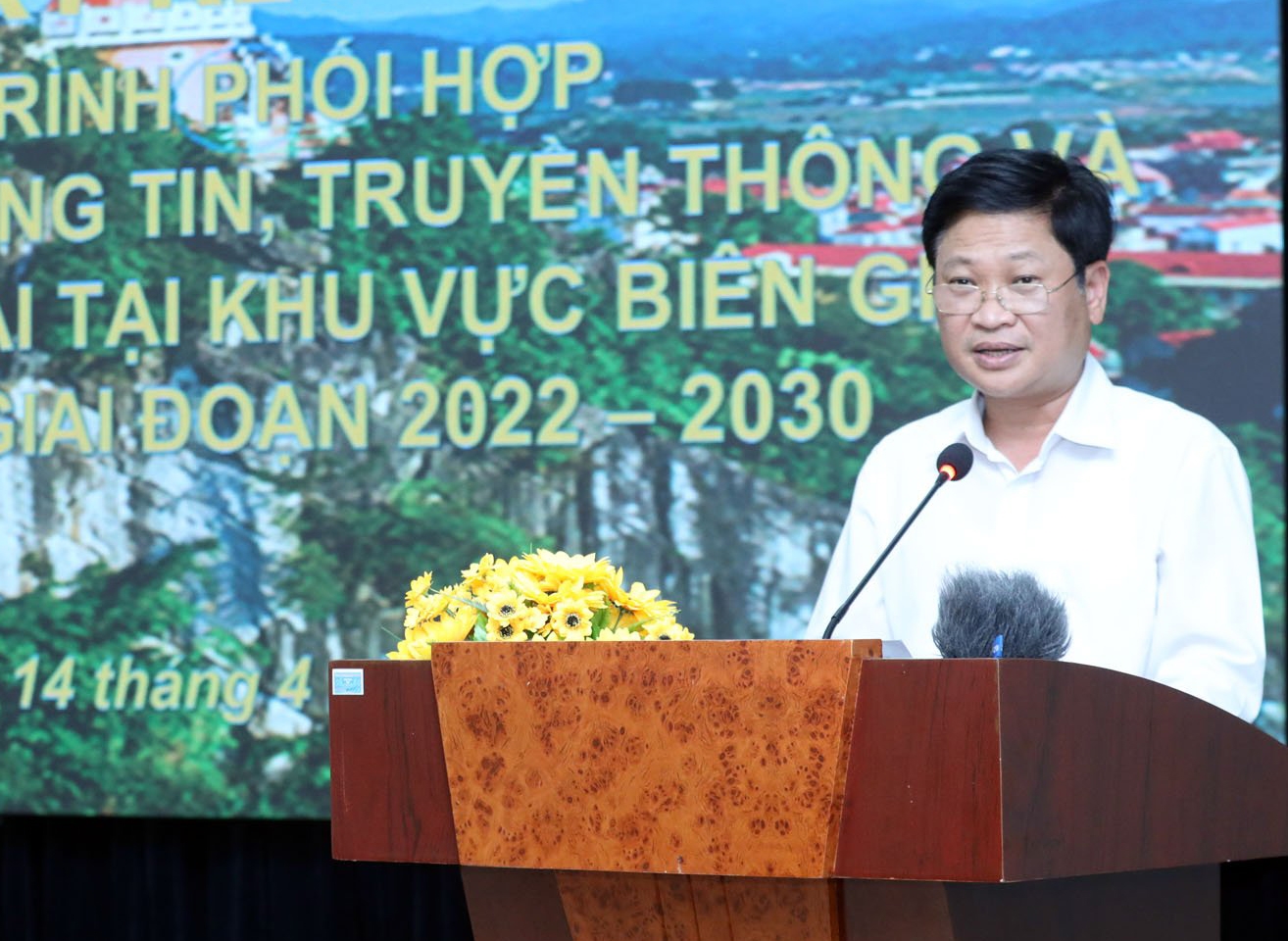 Giám đốc Sở TT&TT thông tỉnh Lạng Sơn Nguyễn Khắc Lịch phát biểu tại Lễ ký kết