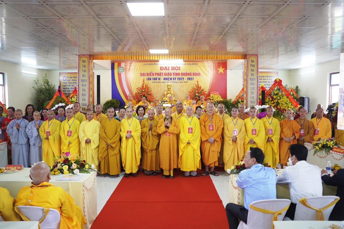 Ban Trị sự Phật giáo tỉnh Quảng Bình, nhiệm kỳ 2022 - 2027 ra mắt Đại hội