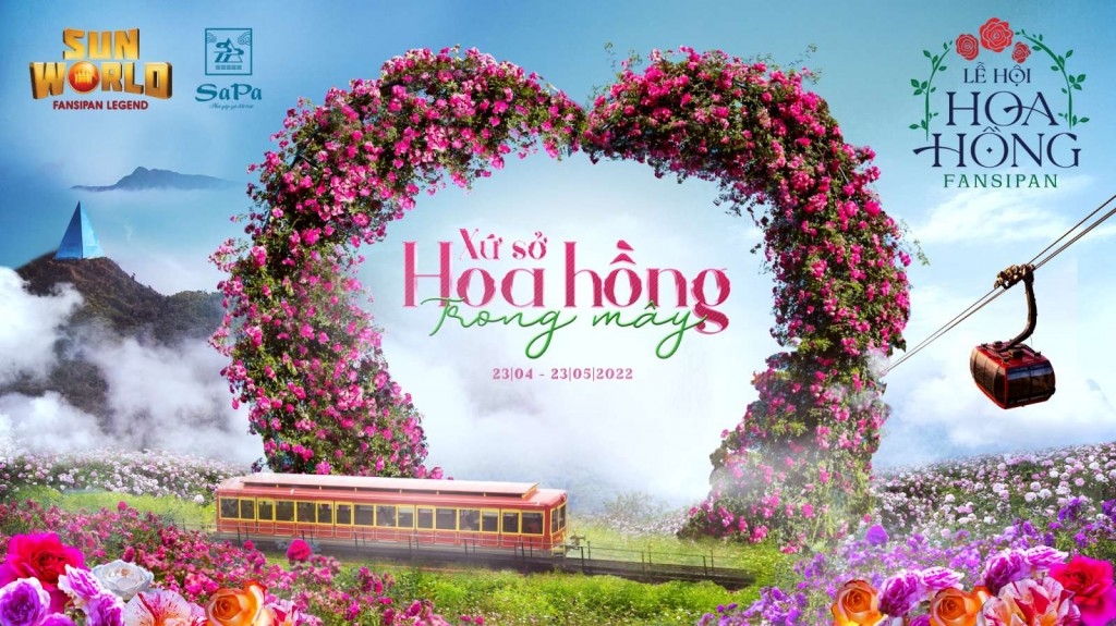 Lễ hội hoa hồng lớn nhất Tây Bắc được tổ chức tại Sun World Fansipan Legend từ ngày 23/4 đến 23/5/2022.