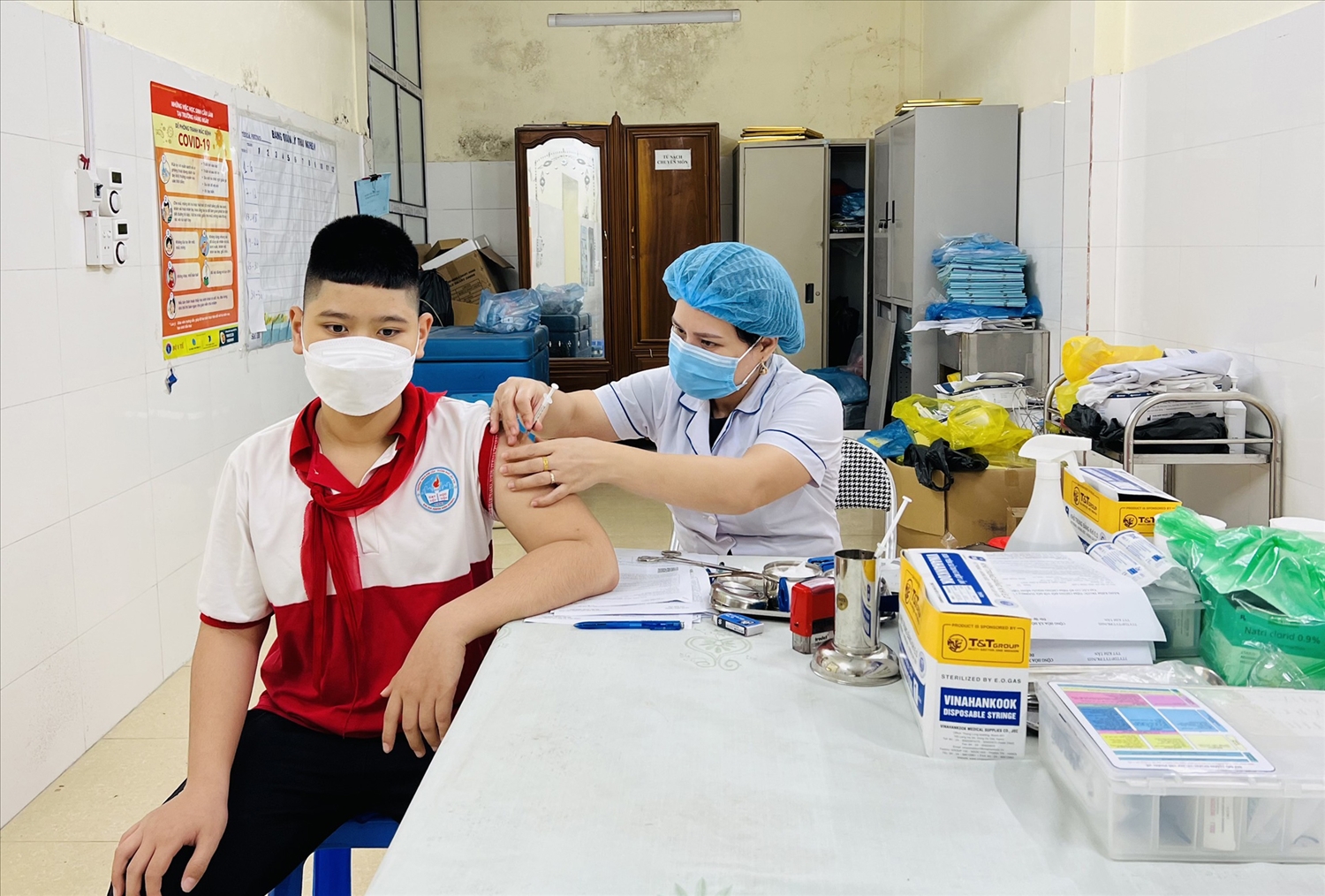 Đã có trên 3 nghìn trẻ trong độ tuổi 5-11 của tỉnh Lào Cai được tiêm vác xin phòng Covid-19