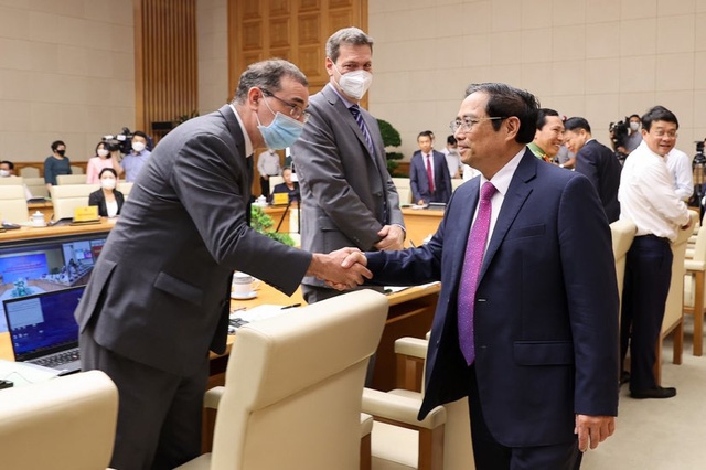 Thủ tướng Phạm Minh Chính và các đại biểu quốc tế dự Hội nghị - Ảnh: VGP/Nhật Bắc