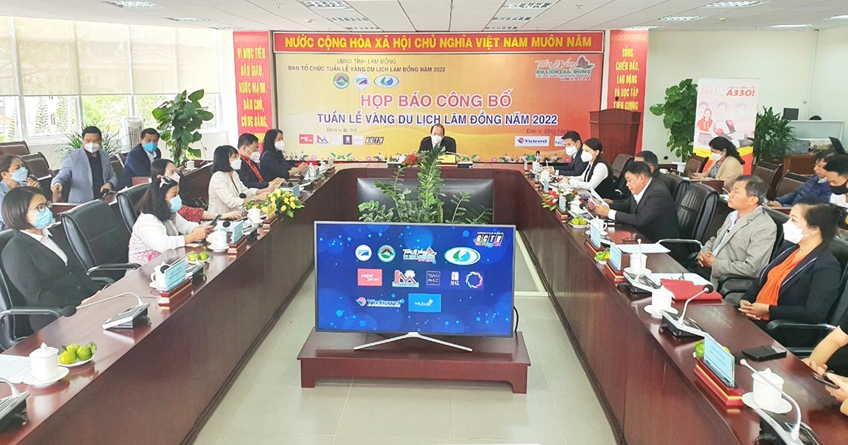 Buổi họp báo công bố Tuần lễ Vàng Du lịch Lâm Đồng năm 2022 