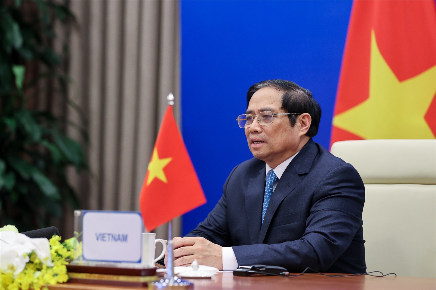 Người đứng đầu Chính phủ cũng khẳng định thời gian qua, Việt Nam luôn tích cực tham gia và đóng góp vào nỗ lực chung trên mọi cấp độ hợp tác quốc tế. Ảnh: VGP/Nhật Bắc