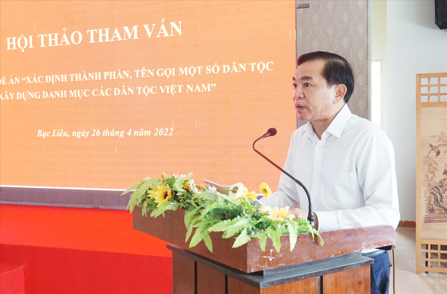 Ông Phan Thanh Duy phát biểu chào mừng đại biểu dự Hội thảo 