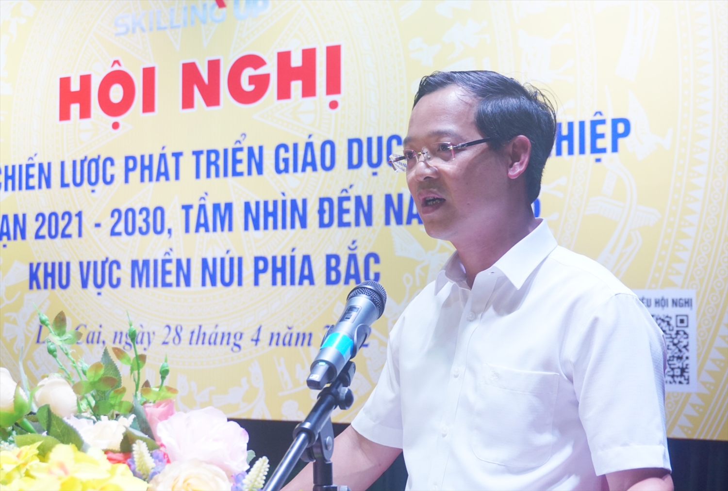 Ông Trương Anh Dũng, Tổng cục trưởng Tổng cục Giáo dục nghề nghiệp phát biểu tại Hội nghị