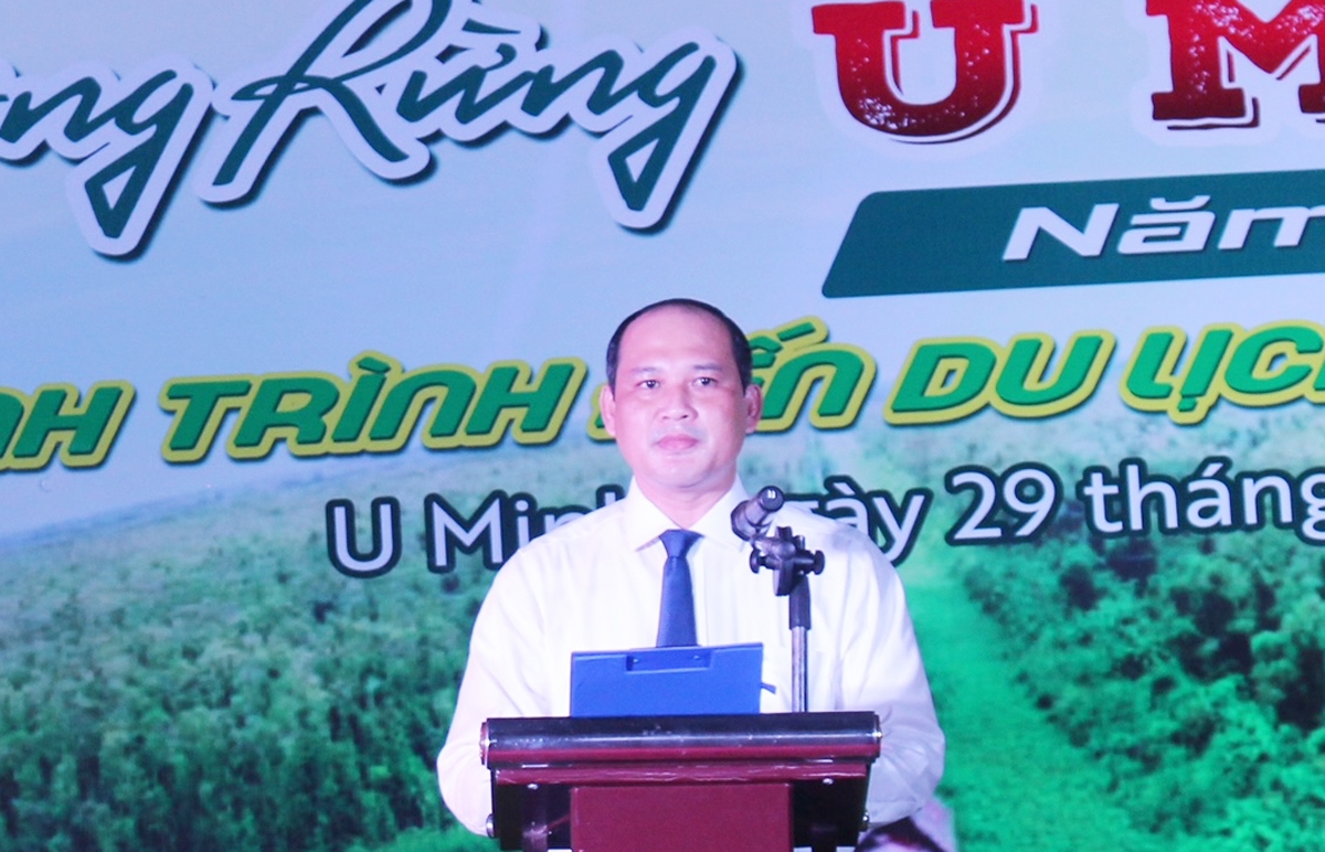 Ông Nguyễn Thanh Liêm, Phó Chủ tịch UBND huyện U Minh phát biểu khai mạc sự kiện