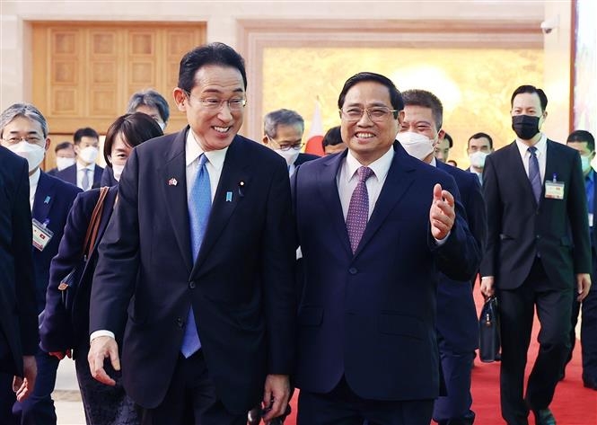Thủ tướng Chính phủ Phạm Minh Chính và Thủ tướng Nhật Bản Kishida Fumio.