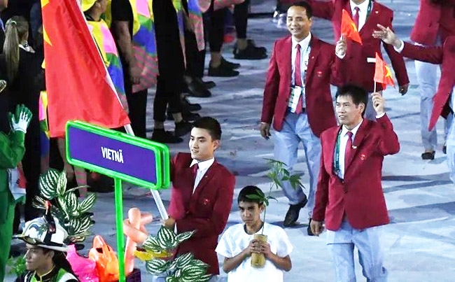 Kiếm thủ Vũ Thành An chính là người cầm cờ cho Đoàn Thể thao Việt Nam tại Olympic Rio 2016. (Ảnh ITN)