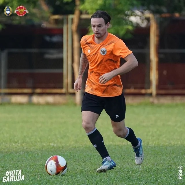 Tiền vệ nhập tịch Marc Klok của U23 Indonesia (Ảnh ITN)