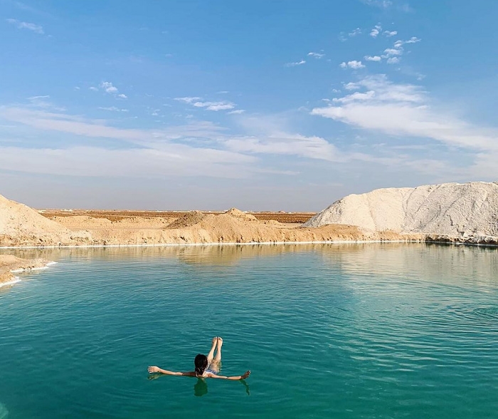 Vẻ đẹp của hồ muối ở Ai Cập