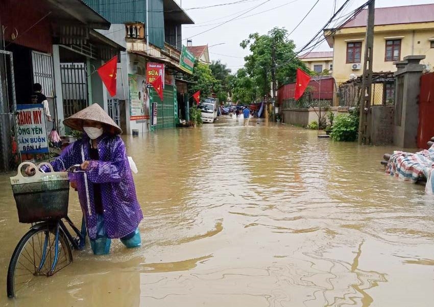 Ngập lụt tại thị trấn Bắc Sơn