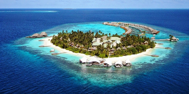 Toàn cảnh quốc đảo Maldives nhìn từ trên cao