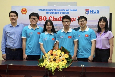 Đội tuyển Việt Nam dự thi Olympic sinh học quốc tế năm 2021. Ảnh: Bộ GDĐT
