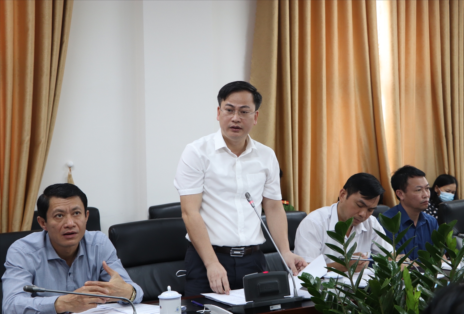 Đại diện lãnh đạo Sở Công thương tỉnh Lai Châu phát biểu.