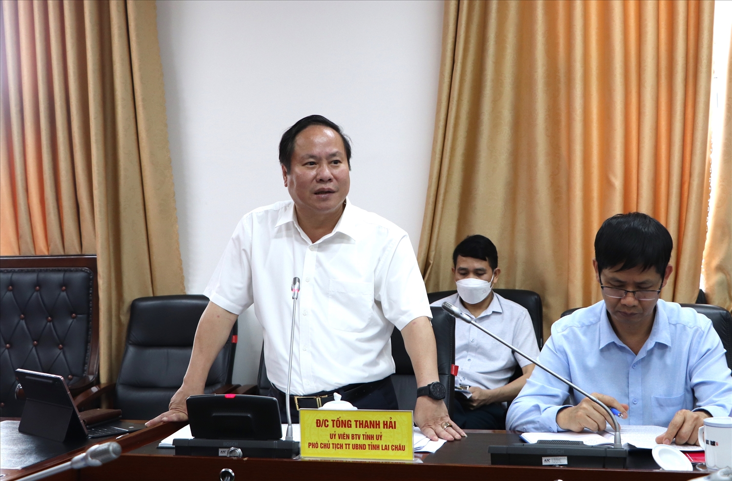 Phó Chủ tịch Thường trực UBND tỉnh Lai Châu Tống Thanh Hải cam kết thực hiện tốt công VSATTP, góp phần vào công tác chăm sóc và bảo vệ sức khoẻ Nhân dân các dân tộc tỉnh Lai Châu.