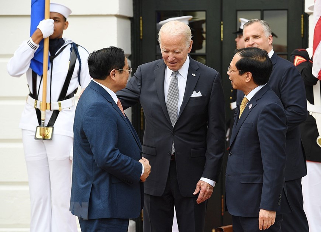 Tổng thống Hoa Kỳ Joseph Robinette Biden Jr. đón Thủ tướng Phạm Minh Chính