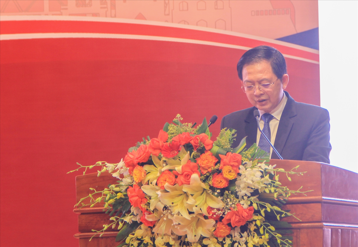 Ông Hồ Quốc Dũng,Bí thư Tỉnh ủy Bình Định phát biểu tại Hội nghị