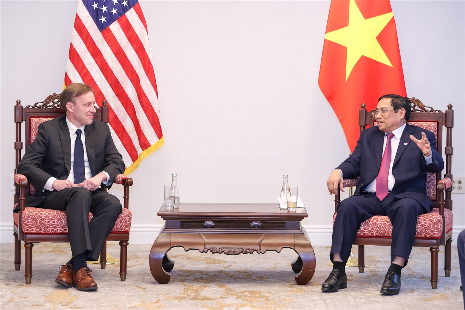 Thủ tướng Phạm Minh Chính đánh giá kể từ khi hai nước bình thường hoá quan hệ, Việt Nam và Hoa Kỳ đã hợp tác chân thành, tin cậy, có trách nhiệm - Ảnh: VGP/Nhật Bắc