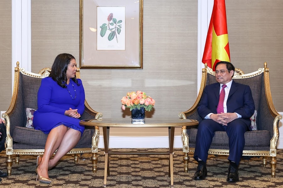 Thủ tướng Phạm Minh Chính: Việt Nam mong muốn thúc đẩy quan hệ giữa San Francisco với các địa phương nói chung và với Thành phố Hồ Chí Minh nói riêng trên các lĩnh vực mà San Francisco có thế mạnh - Ảnh: VGP/Nhật Bắc