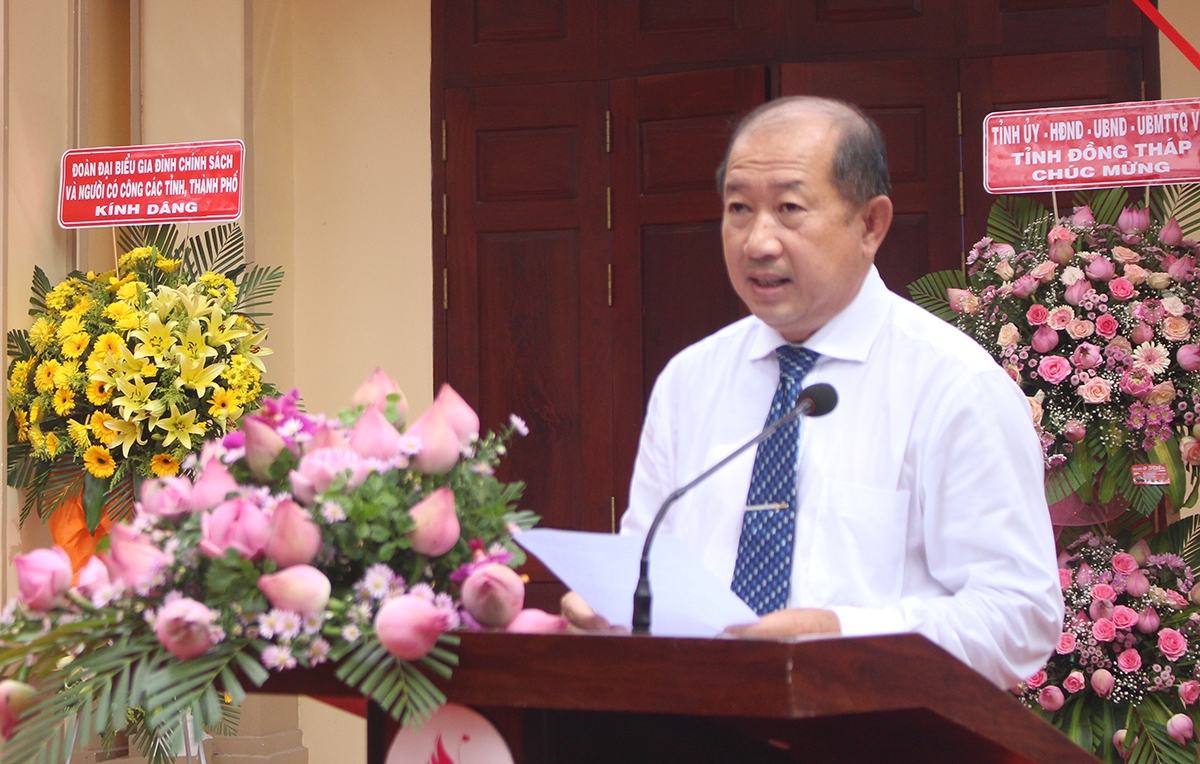 Ông Đoàn Tấn Bửu Phó Chủ tịch UBND tỉnh Đồng Tháp phát biểu tại Lễ khánh thành