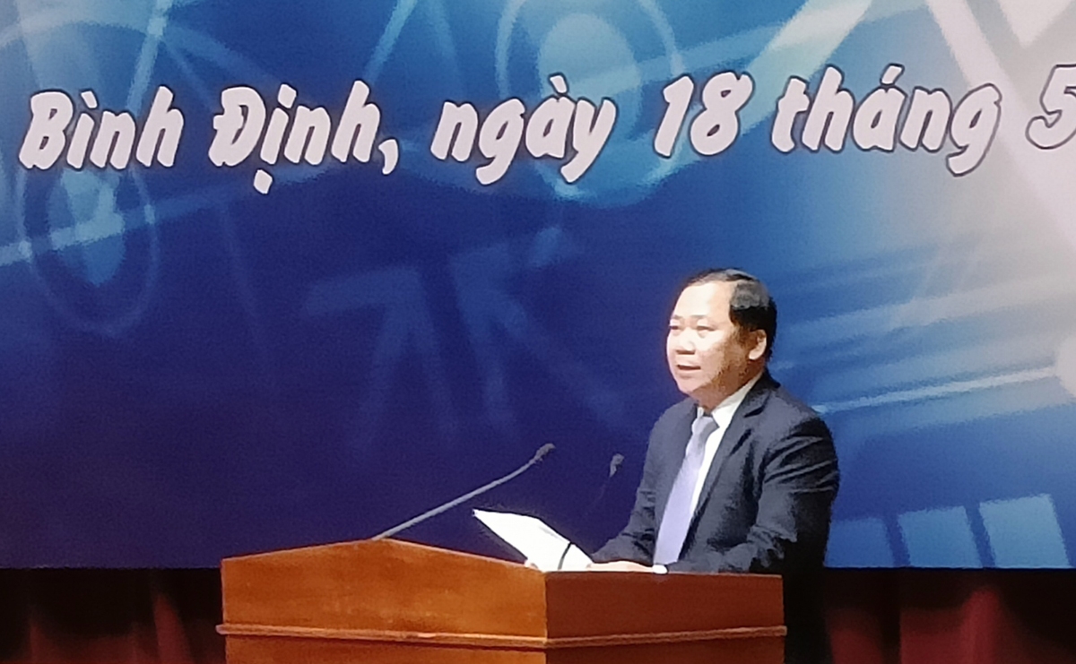 Ông Nguyễn Phi Long, Chủ tịch UBND tỉnh Bình Định phát biểu tại buổi lễ