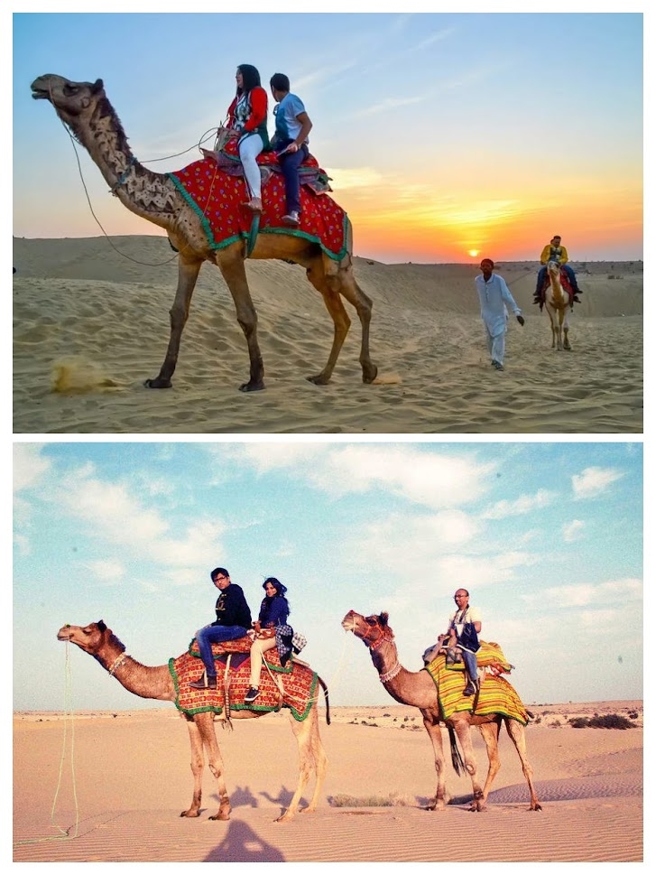 Du khách trải nghiệm cưỡi lạc đà khám phá sa mạc
