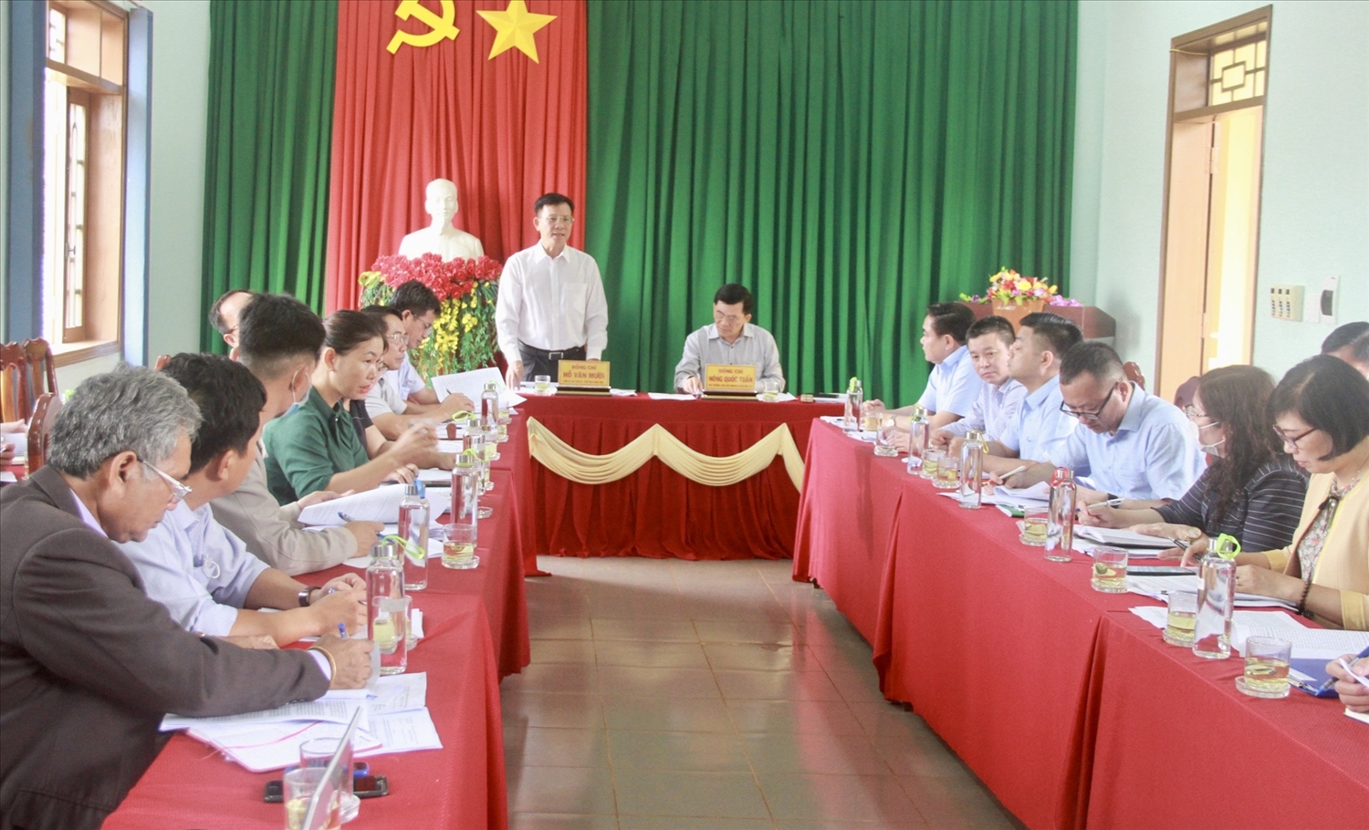 Chủ tịch UBND tỉnh Đắk Nông Hồ Văn Mười phát biểu tại buổi làm việc