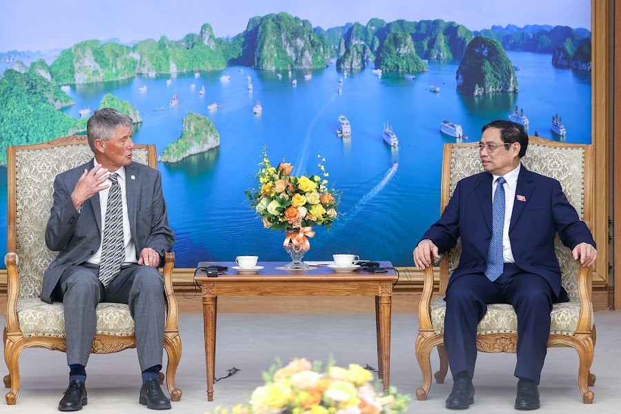 Thủ tướng nhấn mạnh, quan hệ hợp tác lịch sử giữa Viện Pasteur Pháp với các Viện Pasteur tại Việt Nam được xem là biểu tượng và cũng là điểm nhấn trong hợp tác y tế giữa hai nước - Ảnh: VGP/Nhật Bắc